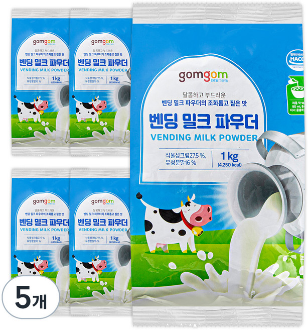 곰곰 벤딩밀크 파우더, 1kg, 1개입, 5개