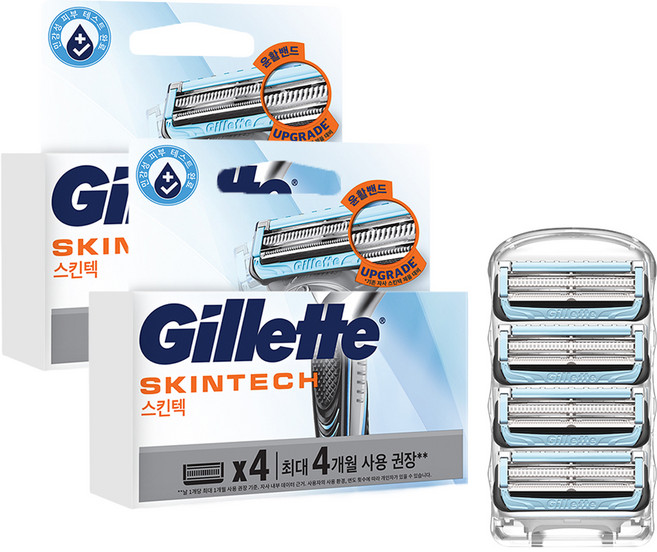 질레트 스킨텍 매뉴얼 면도기날, 4개입, 2개
