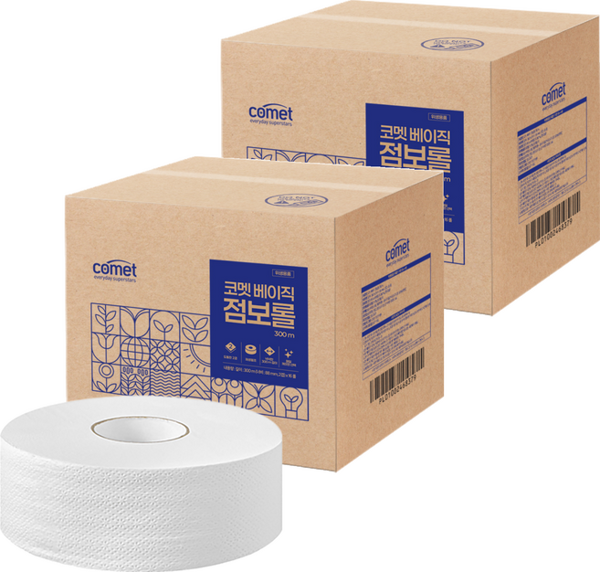 코멧 베이직 2겹 점보롤, 300m, 2개, 16롤