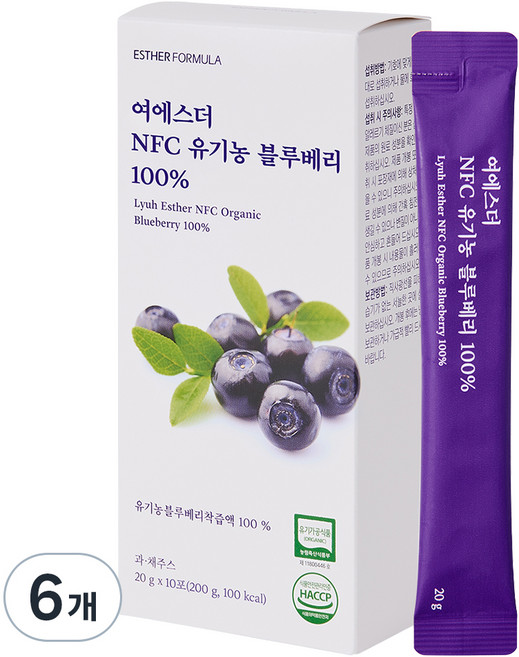 ESTHER FORMULA 呂艾絲特 NFC 100%有機藍莓, 60個, 20g