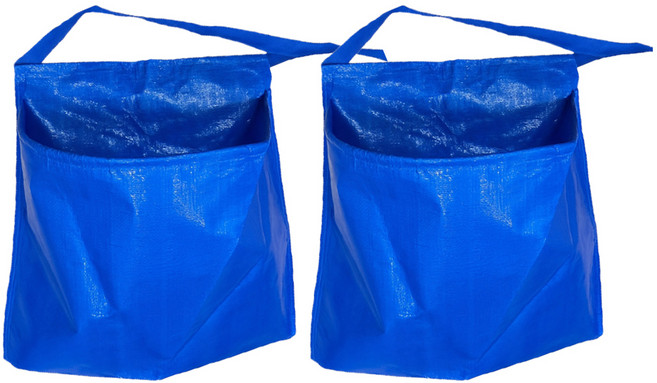 곰지홈 수확용 앞치마 40x40 cm, 블루, 2개