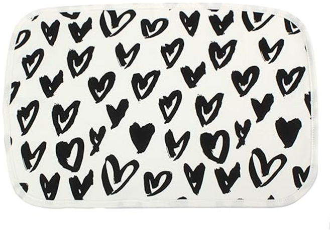 竹纖維三層嬰兒防水隔尿墊, 黑色 + 白色, 1件