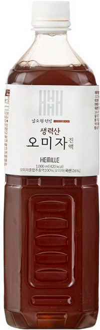헤밀레 김소형 원방 생력산 오미자청 문경 엑기스, 1L, 1개