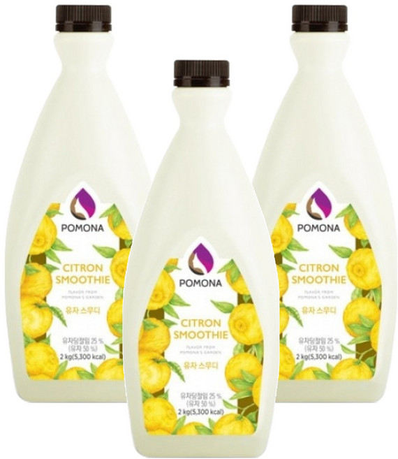 포모나 유자 스무디, 2kg, 3개