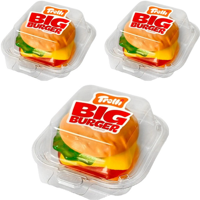 트롤리 XXL 버거 젤리, 50g, 3개