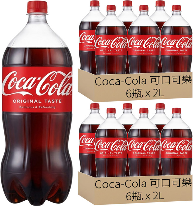 Coca-Cola 可口可樂, 2L, 12瓶