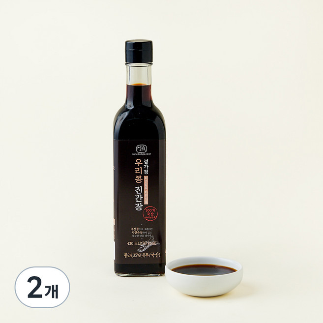담가 우리콩 진간장, 420ml, 2개