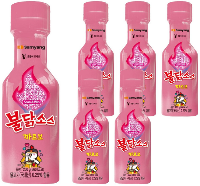 삼양 까르보불닭소스, 200g, 6개