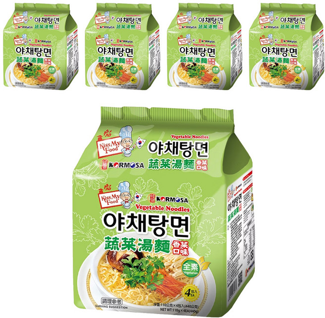 KORMOSA 韓寶 蔬菜湯麵 香菜口味 110g, 20包