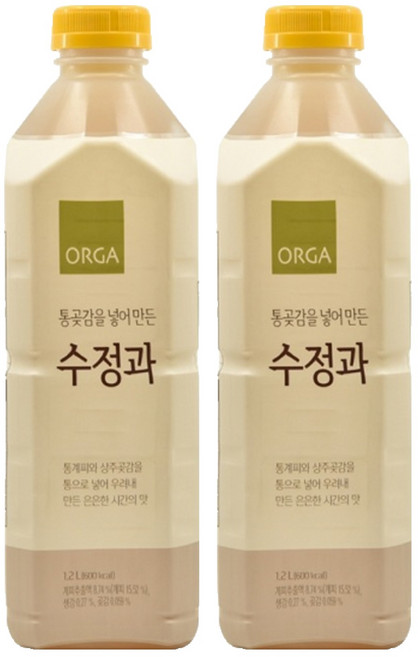 ORGA WHOLE FOODS 水正果茶, 1.2L, 2個