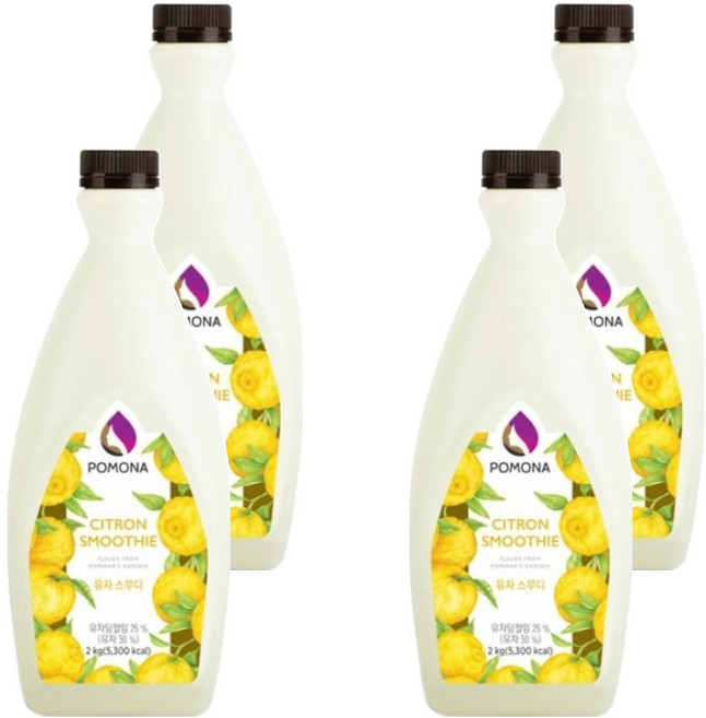 포모나 유자 스무디, 2kg, 4개