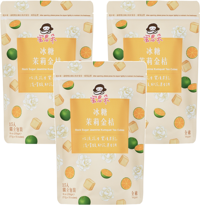 Medolly 蜜思朵 冰糖茉莉金桔, 17g, 15包, 3袋