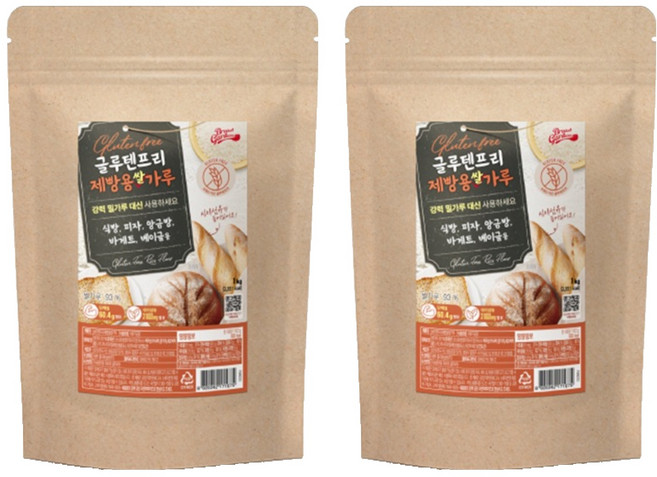브레드가든 글루텐프리 제빵용 쌀가루, 1kg, 2개
