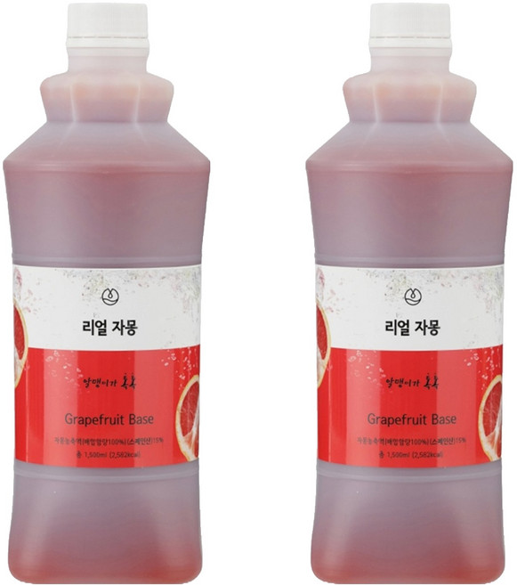 CHUNGDAMLIFE Real葡萄柚濃縮原液, 1.5L, 2個