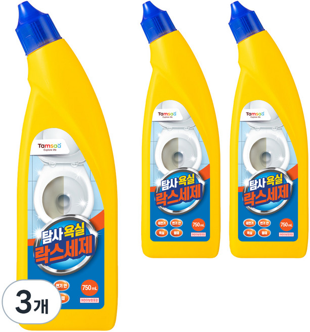 탐사 욕실청소용 락스세제, 750ml, 3개