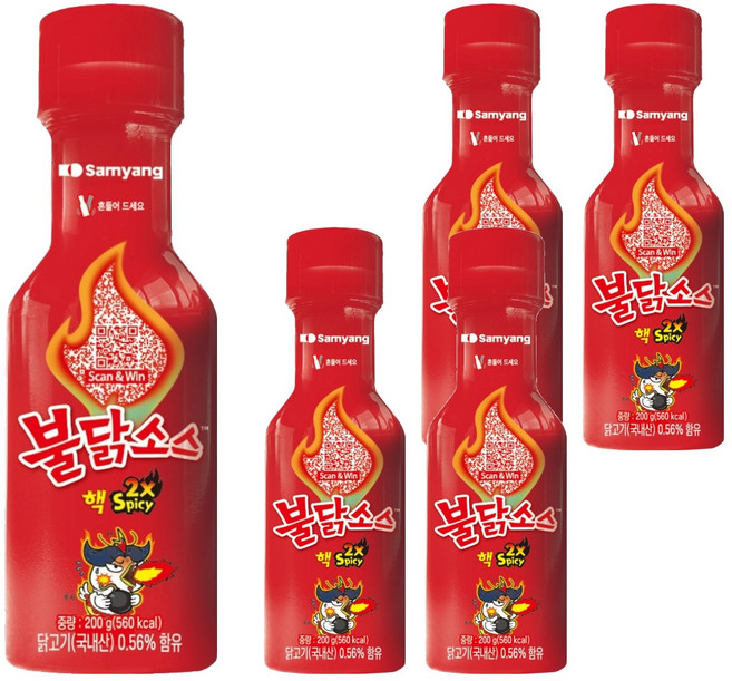 삼양 핵불닭소스, 200g, 5개