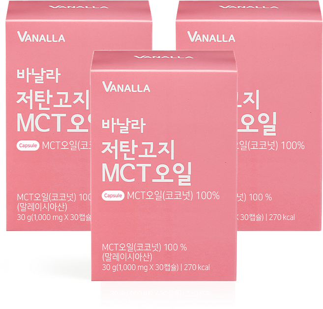 바날라 코코넛 MCT오일 캡슐 1000mg x 30p, 30정, 3개