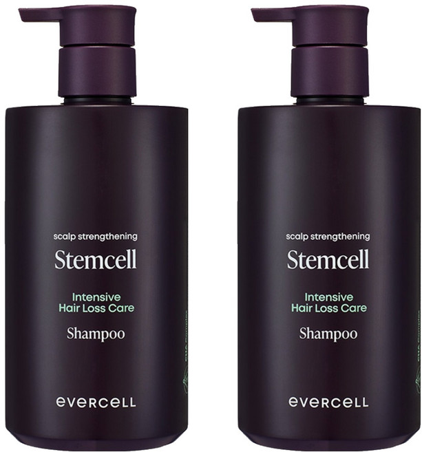 에버셀 두피강화 스템셀 집중케어 탈모증상완화 샴푸, 500g, 2개
