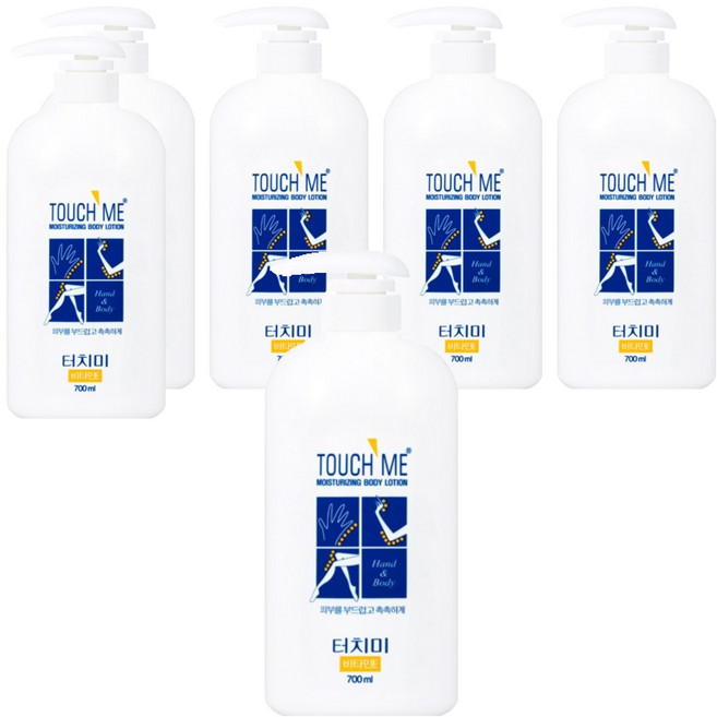 터치미 모이스춰라이징 고보습 바디로션, 700ml, 6개