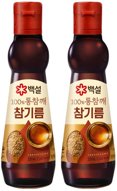 백설 100% 통참깨 참기름, 320ml, 2개