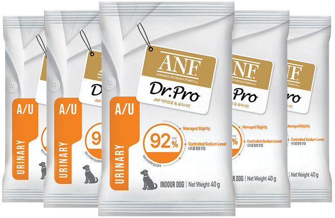 ANF 강아지 닥터프로 독 샘플 사료, 40g, 5개, 유리너리