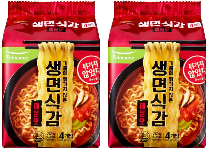 풀무원 생면식감 생라면 매운맛 95.9g, 8개