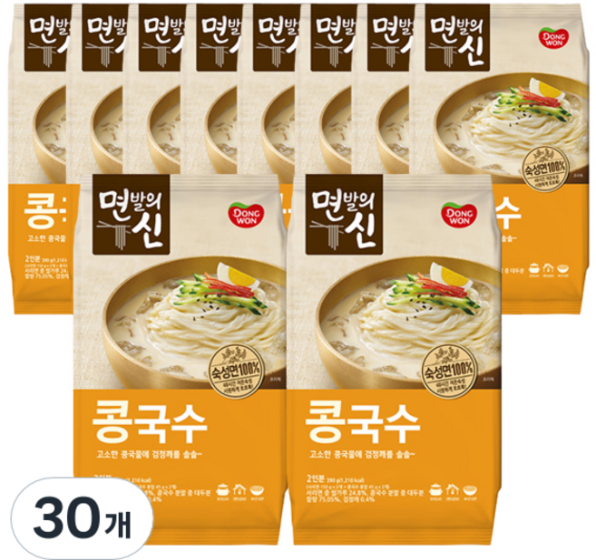 동원 면발의신 콩국수, 30개, 390g