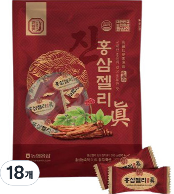 Hansamin 真紅參果凍, 200g, 18個