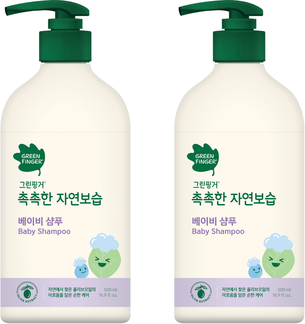 GREEN FINGER 綠手指 孩童滋潤保濕洗髮精, 500ml, 2瓶
