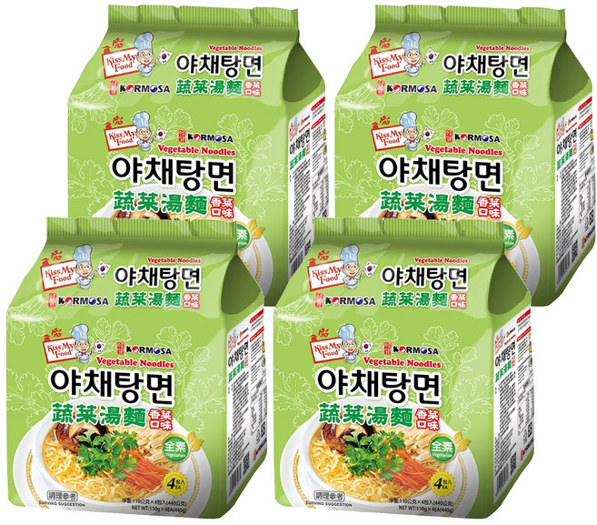 KORMOSA 韓寶 蔬菜湯麵 香菜口味 110g, 16包