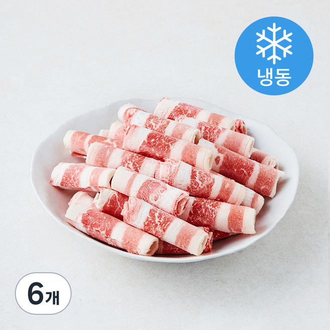 고급진 미국산 돌돌말이 우삼겹 구이용 (냉동), 6개, 800g