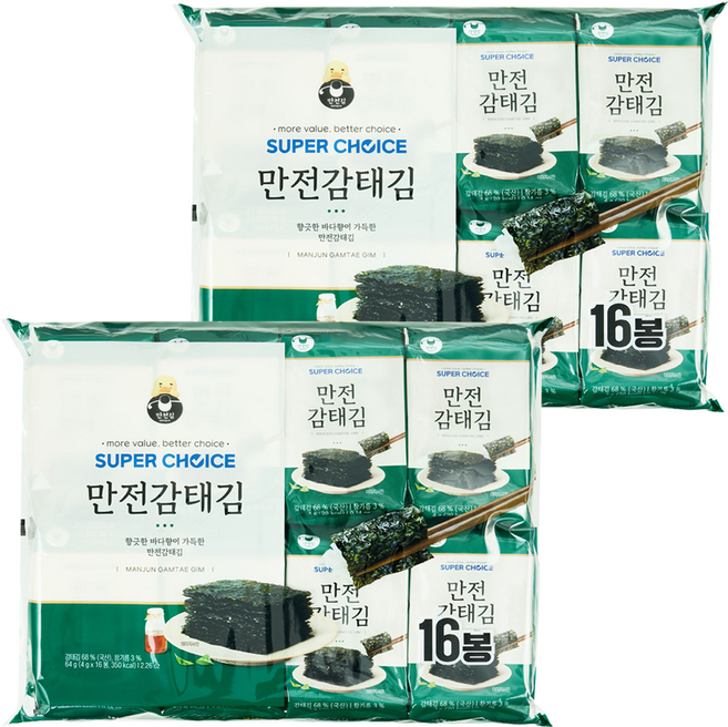 만전김 슈퍼초이스 감태김 16p, 64g, 2개
