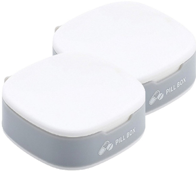 디와이 휴대용 알약 케이스 4칸 화이트, 2개