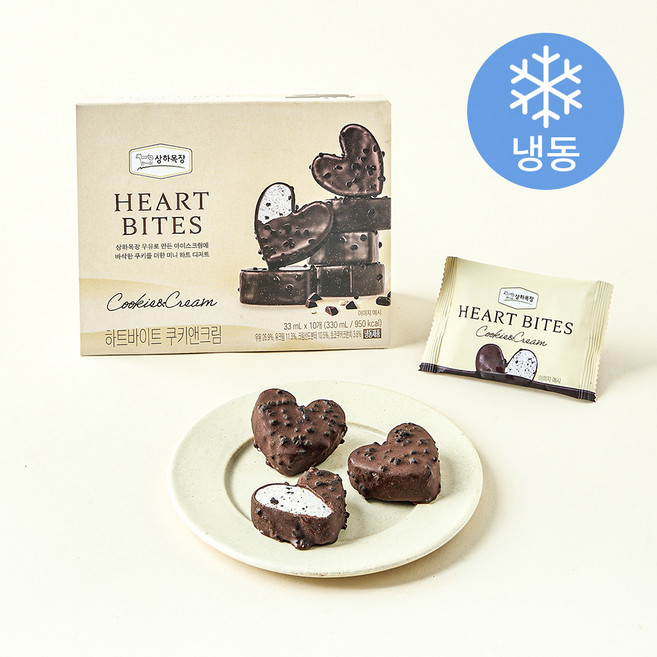 상하목장 하트바이트 쿠키앤크림 (냉동), 33ml, 10개입, 1개