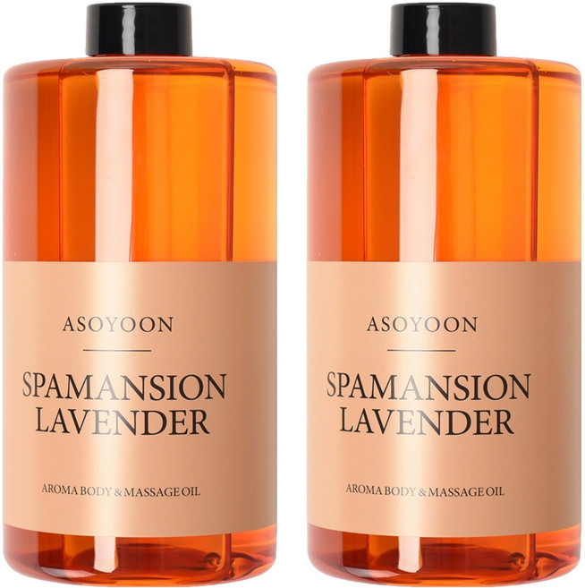 아소윤 스파맨션 아로마 바디 마사지 오일 라벤더, 2개, 1L