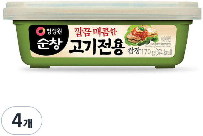 청정원순창 깔끔 매콤한 고기전용 쌈장, 170g, 4개