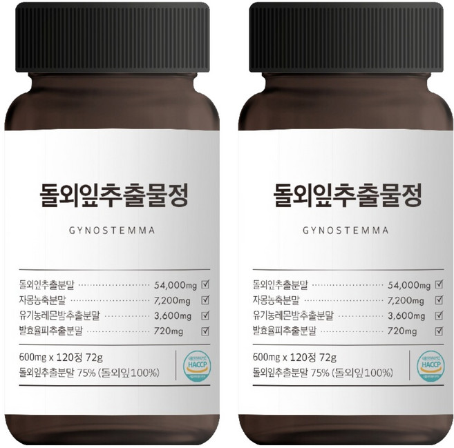 웰빙곳간 돌외잎 추출물, 120정, 2개