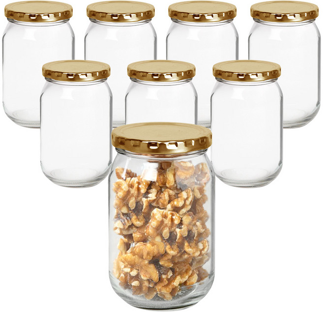 경성리빙테크 원형 유리병, 330ml, 8개