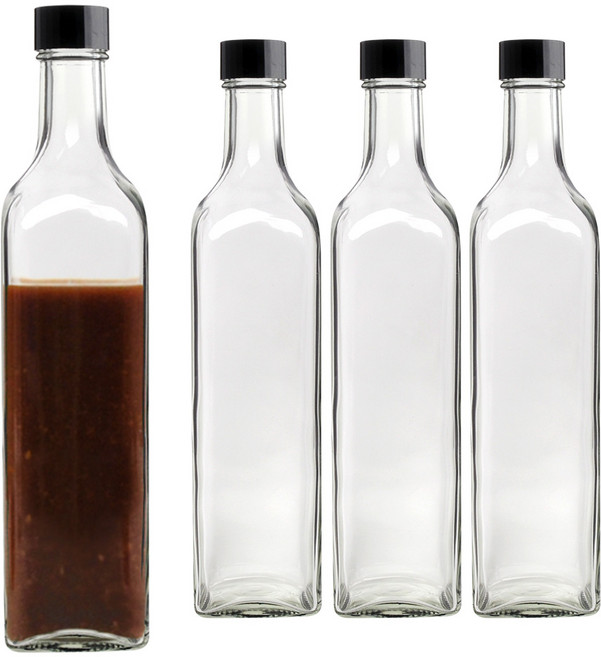 경성리빙테크 사각 오일병, 500ml, 4개