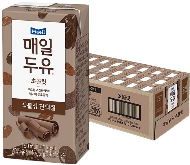 매일두유 초콜릿, 190ml, 24개