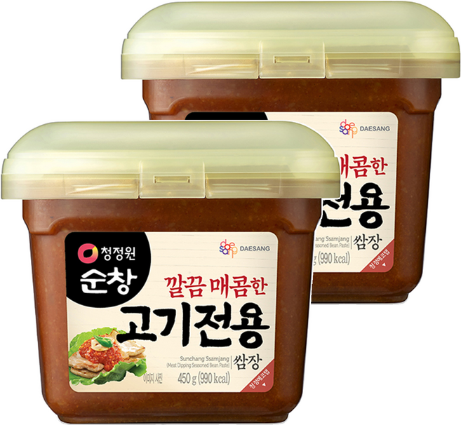 청정원순창 깔끔 매콤한 고기전용 쌈장, 450g, 2개