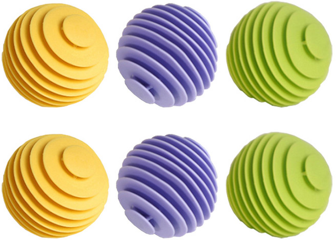 그린리빙 구김 엉킴방지 세탁볼 3종 x 2p 세트 라지, 혼합색상, 1세트