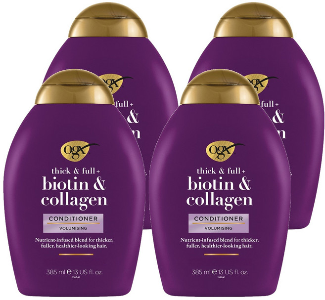 OGEX NIP & FULL PLUS 生物素 & 膠原蛋白護髮素, 385ml, 4個