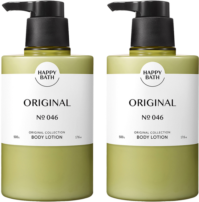 해피바스 오리지널컬렉션 바디로션 오리지널향, 500g, 2개