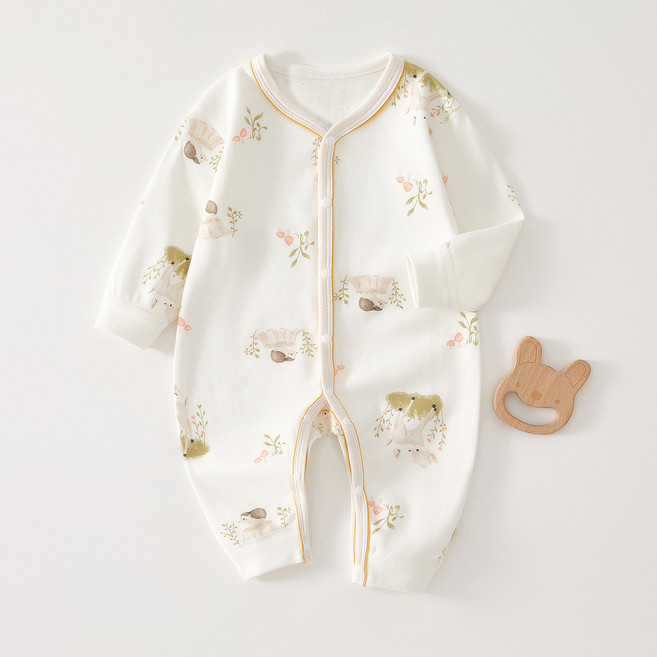 스타도어 신생아용 동물친구들 풀스냅 우주복