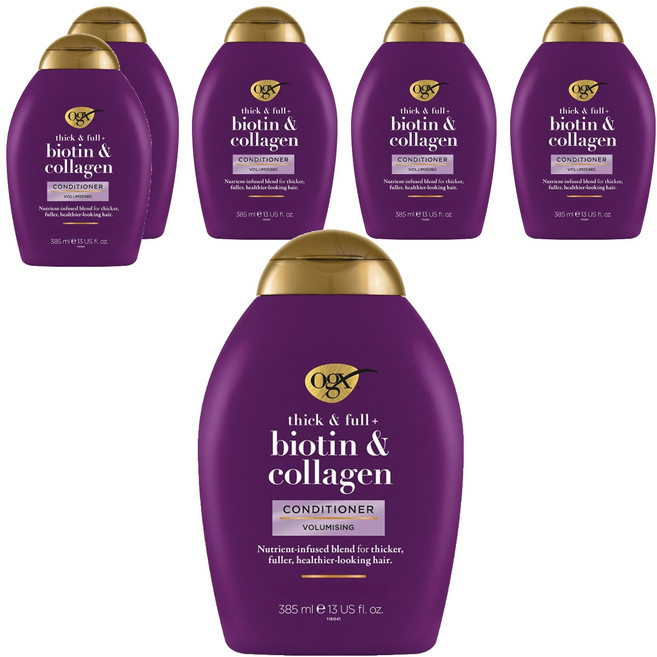 OGEX NIP & FULL PLUS 生物素 & 膠原蛋白護髮素, 385ml, 6個