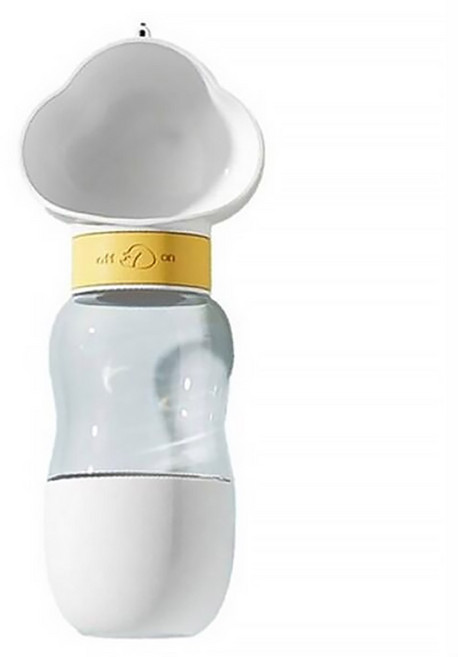 딩동펫 반려동물 2 in 1 클라우드 휴대용 물병, 화이트, 1개