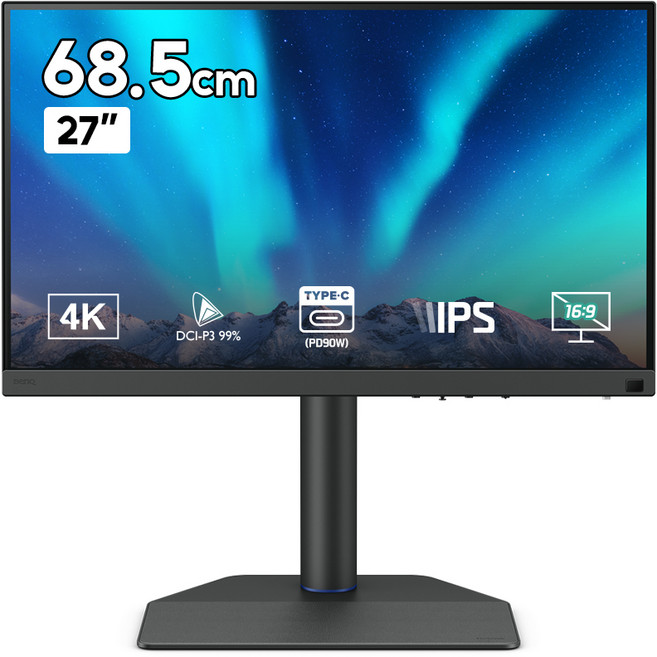 벤큐 4K UHD Adobe RGB DCI P3 IPS 무결점 모니터 + 캘리브레이션 리포트 세트, 68cm, SW272U