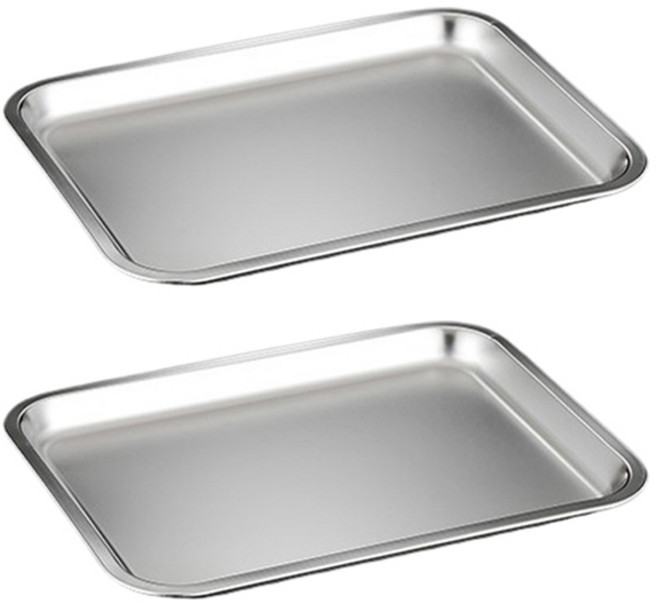 마켓피오 스틸 간편 낮은 쟁반, 2개