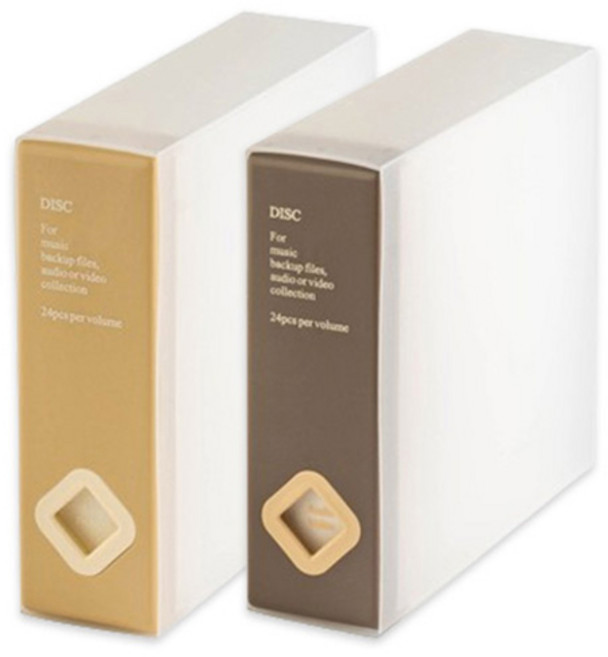 림스테일 앨범형 CD DVD 케이스 보관함 2종 세트, 브라운 + 다크브라운, 1세트